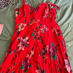 Red floral Old Navy dress